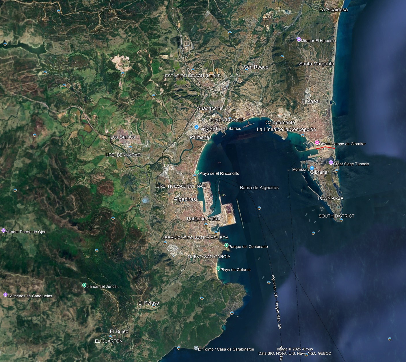 Mapa de España con cobertura de envíos de Ofilinea